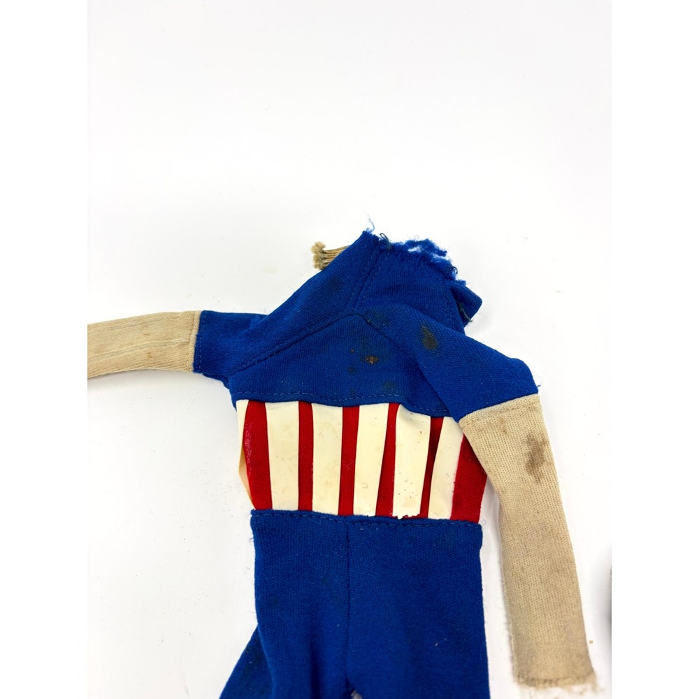 Vintage 1966 Ideal Captain Action Captain America Outfit Boots Mask Parts Set - Picture 6 of 7
